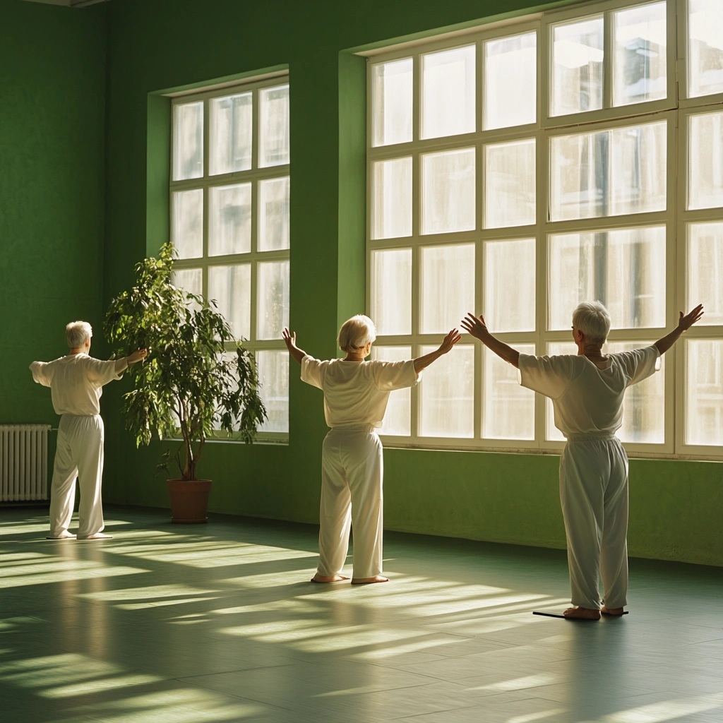 Активні пенсіонери займаються фітнесом у dorshalvek